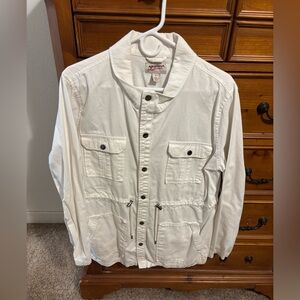 Arizona Jean Company White Lightweight Shirt Jacket